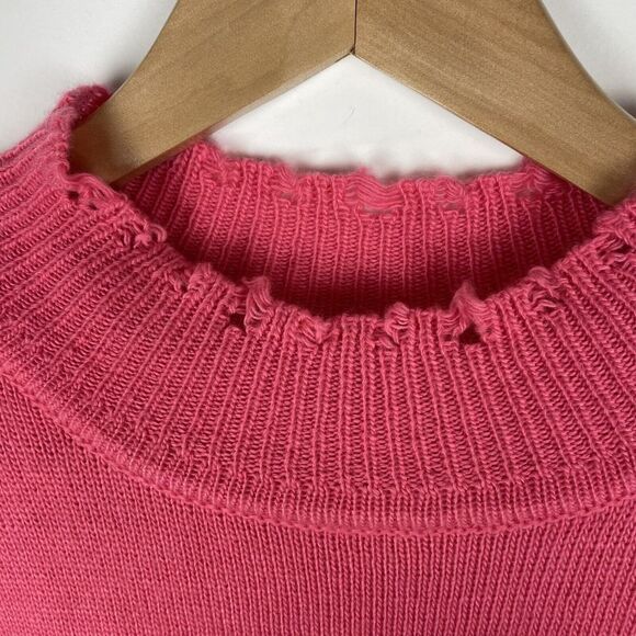 ONE GREY DAY Womens Jazz Pullover Distressed Mock Neck Sweater Pink XS​​​​ - Picture 9 of 11